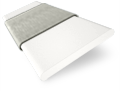 Träpersienn Chiffon White and Elephant Grey - 50mm Slat sample image