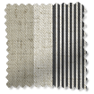 Hissgardin Brazen Stripe Linen Vintage Graphite Grey sample image