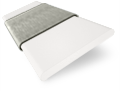 Träpersienn Brightest White and Elephant Grey - 50mm Slat sample image
