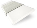 Träpersienn Chiffon White and Chic Grey - 50mm Slat sample image
