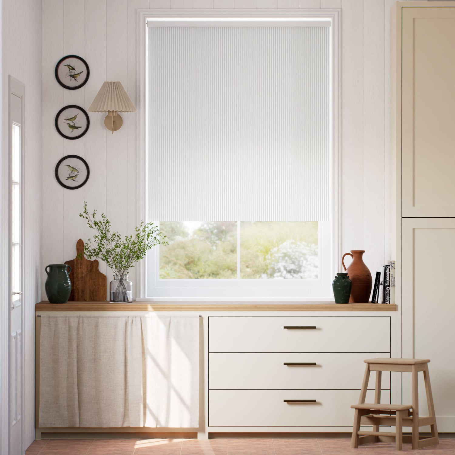 Rullgardin Choices Devon Stripe Fossil Grey 