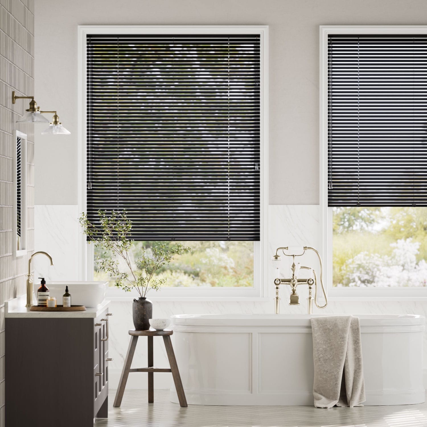 Aluminiumpersienn Click2Fit Elements Gloss Black - 25mm Slat