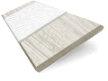 Persienn i konstträ Click2Fit Birch Bark & Chalk - 50mm Slat sample image