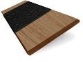 Persienn i konstträ Click2Fit Chestnut & Jet - 50mm Slat sample image