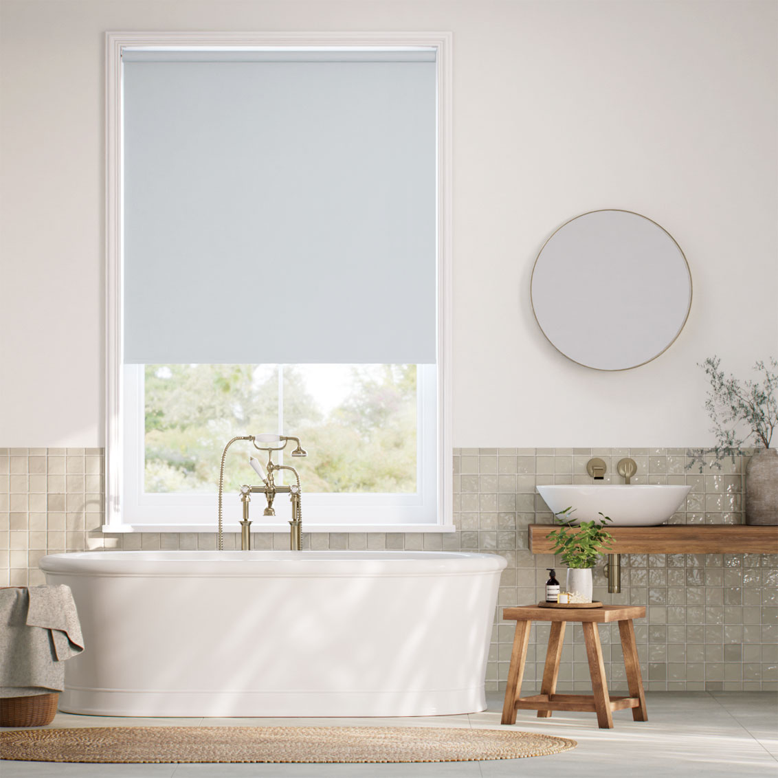 Rullgardin Como Blackout Light Grey