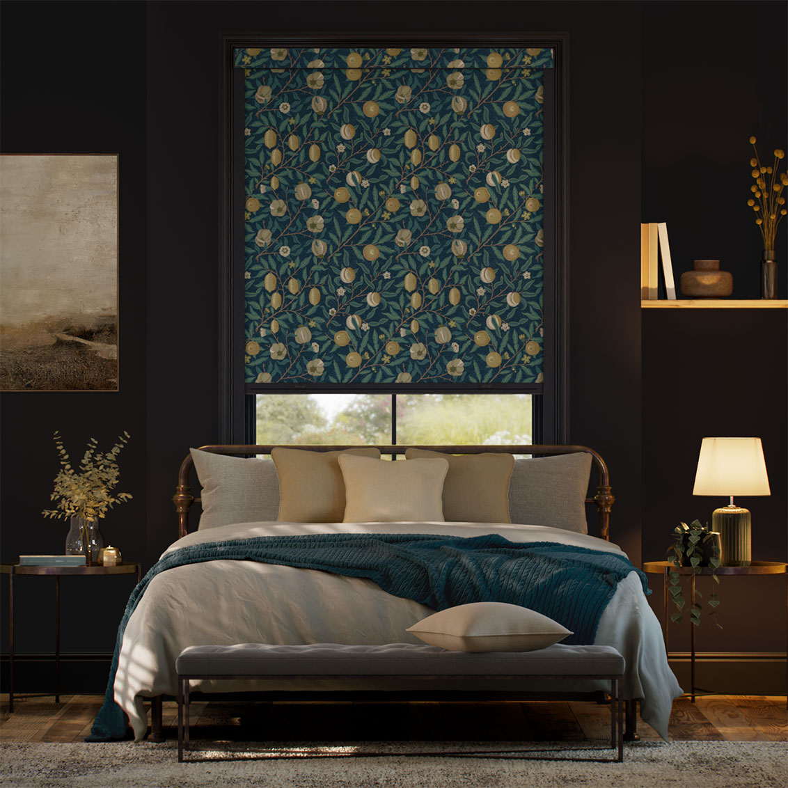 Rullgardin TotalShade William Morris Fruit Jade