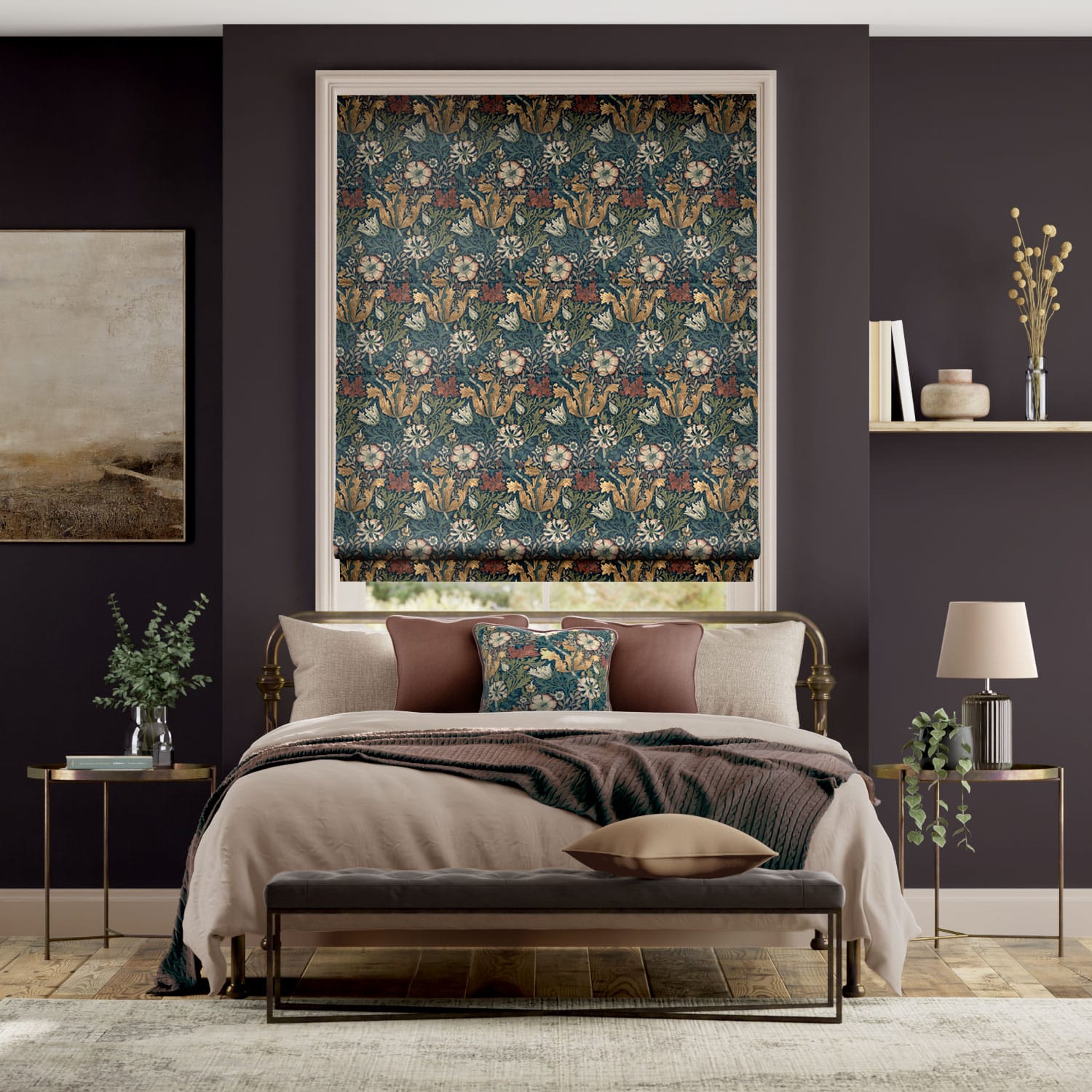 Hissgardin William Morris Compton Velvet Dusky Teal