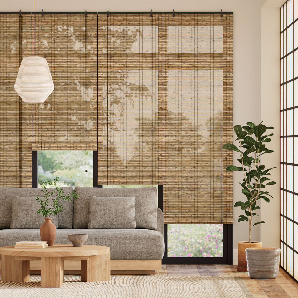 Bambu rullgardin Roll-up Cusco Maple