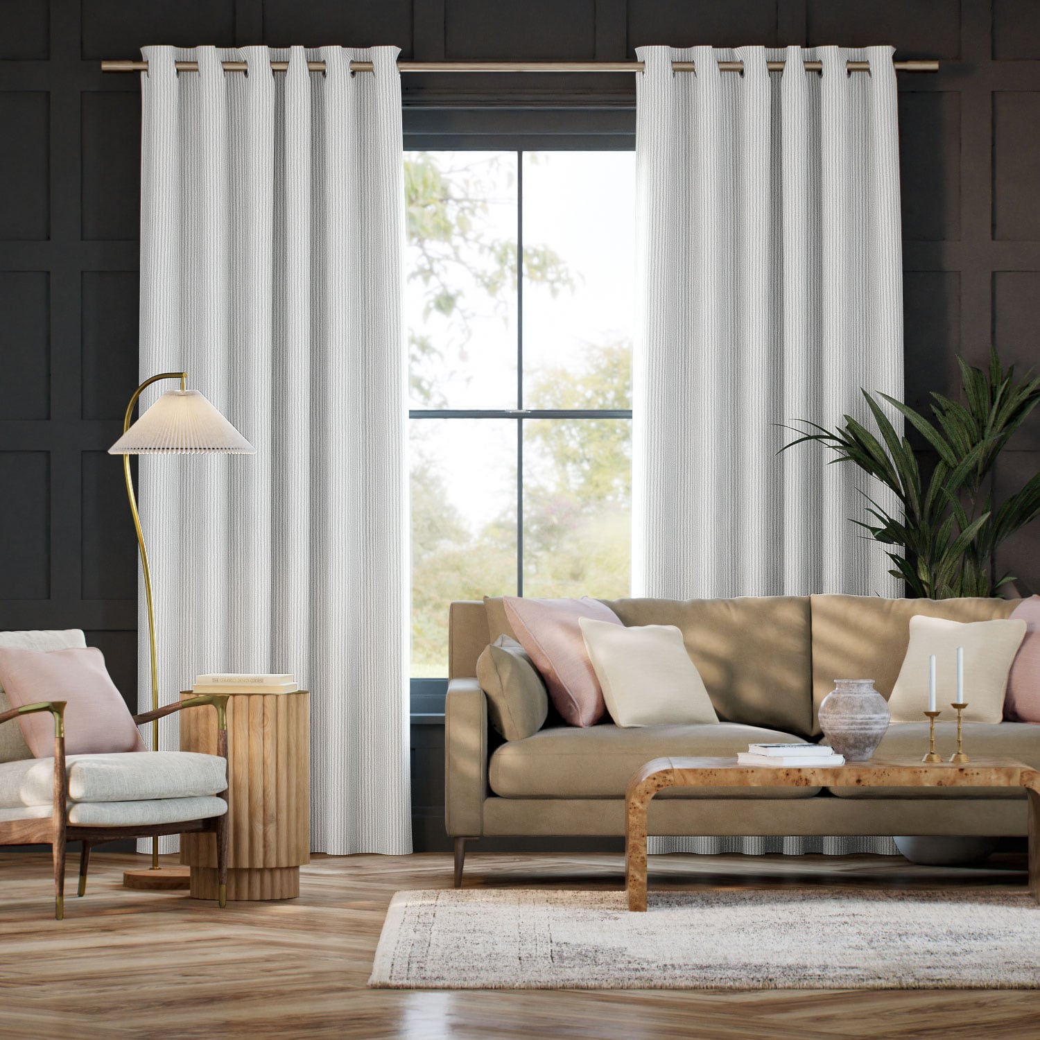 Gardiner Devon Stripe Fossil Grey 