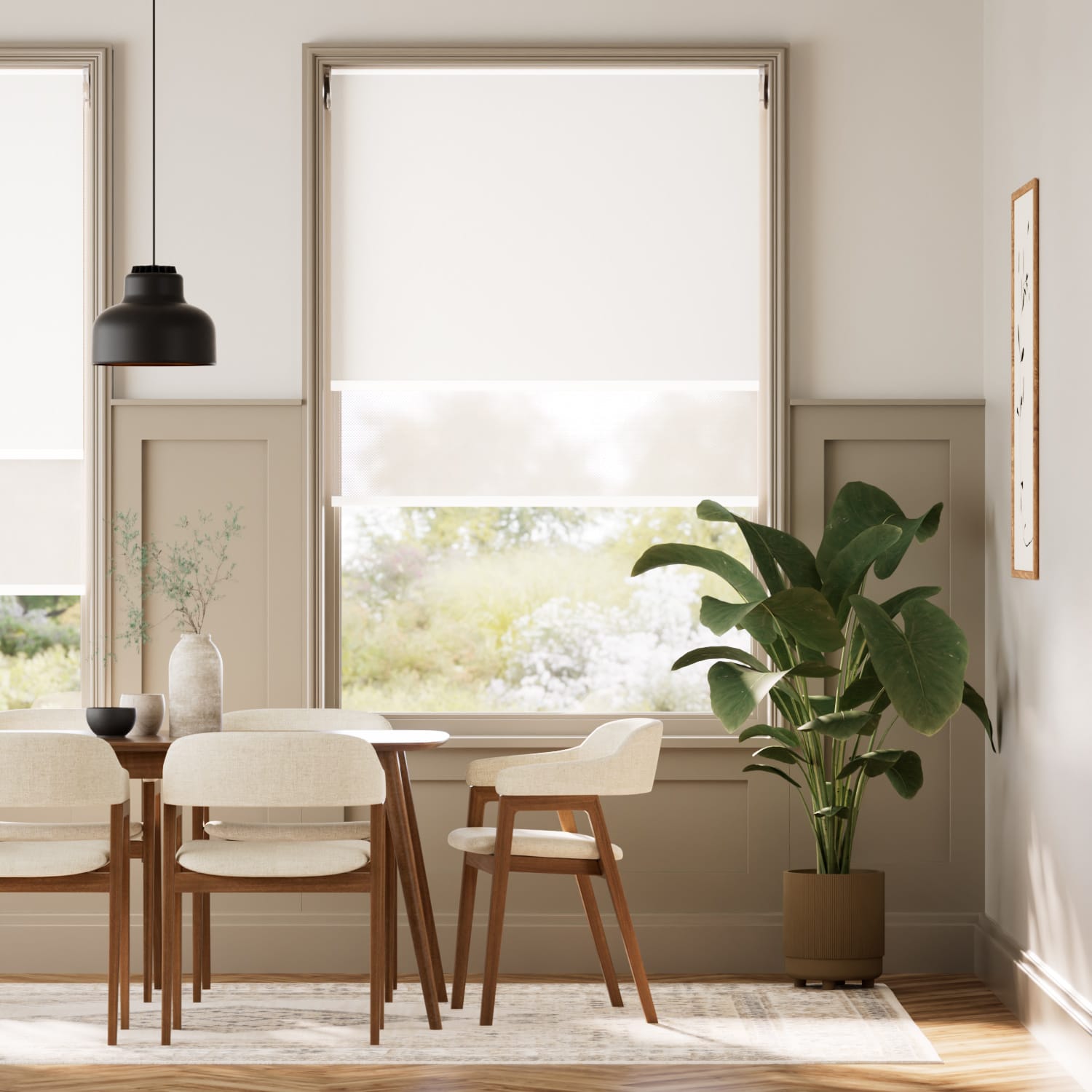 Double-rullgardin Umbra Milk White