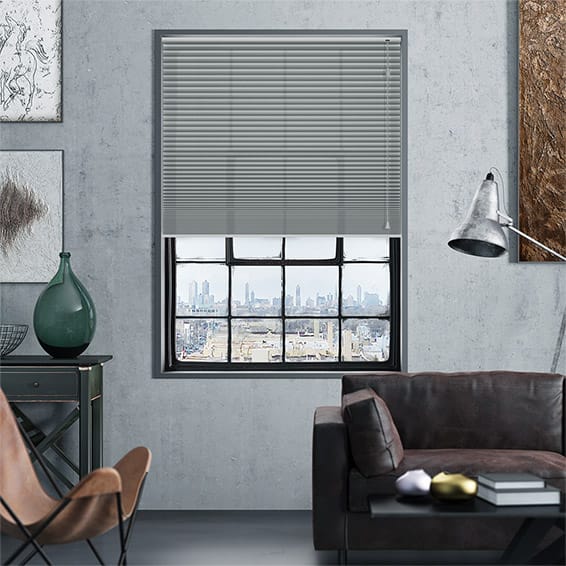 Plisségardin DuoLight Nickel Grey