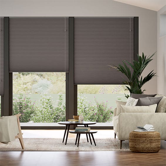 Plisségardin DuoShade Dark Grey