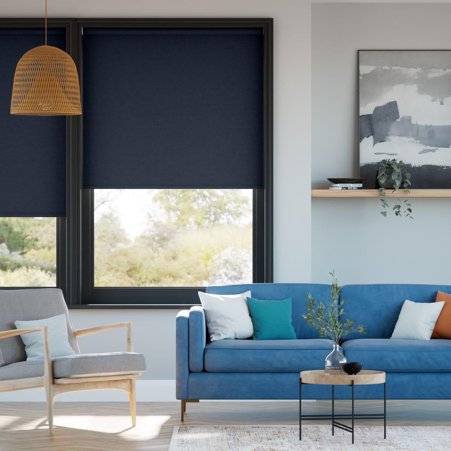 Rullgardin Eclipse Navy