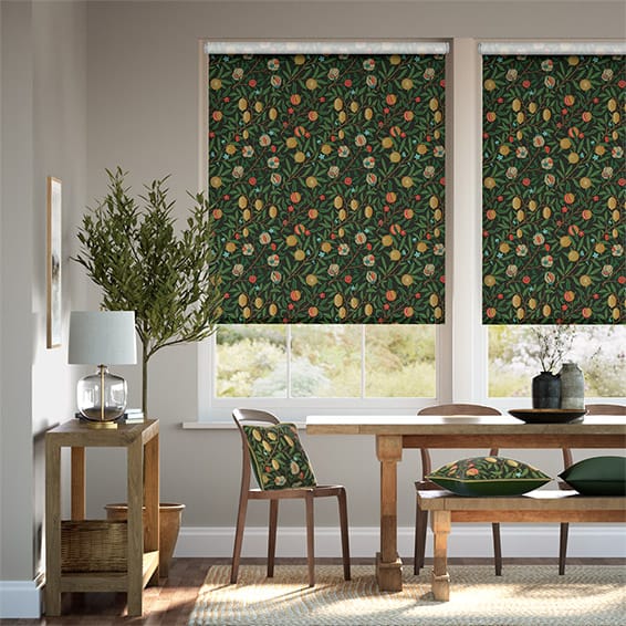 Rullgardin William Morris Fruit Ebony