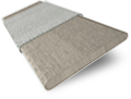 Träpersienn i konstträ Grey Silver Grain & Warm Grey - 50mm Slat sample image