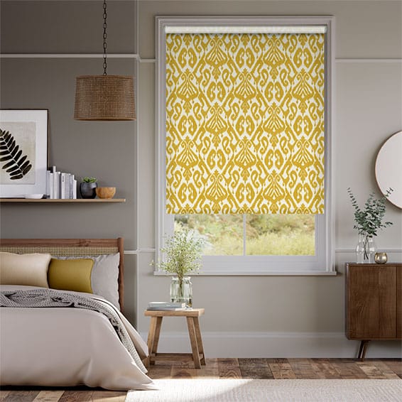 Rullgardin Ikat Damask Deep Ochre