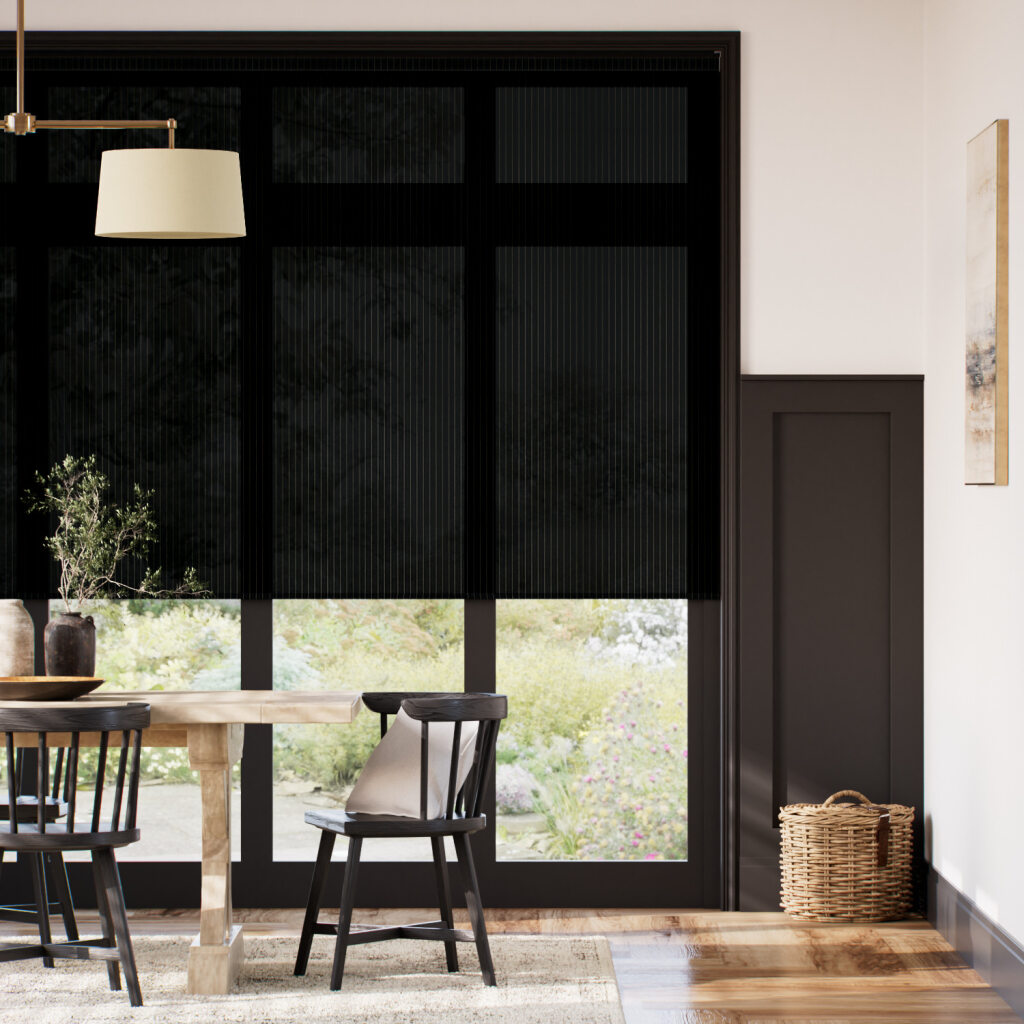 Rullgardin Japandi Stil Woven Ebony