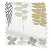 Leaf Stripe Natural And Grey Rullgardiner swatch image