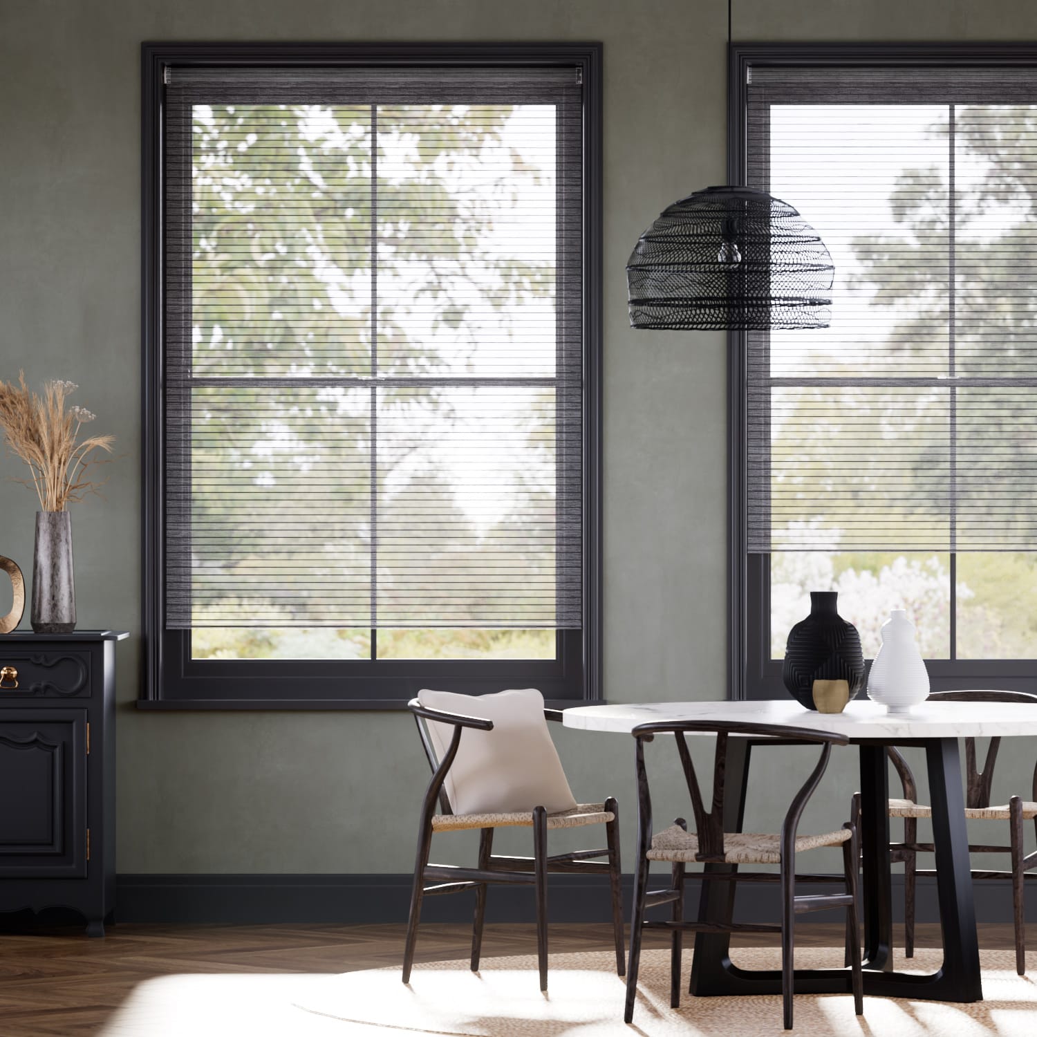 Rullgardin Messina Voile Dark Grey