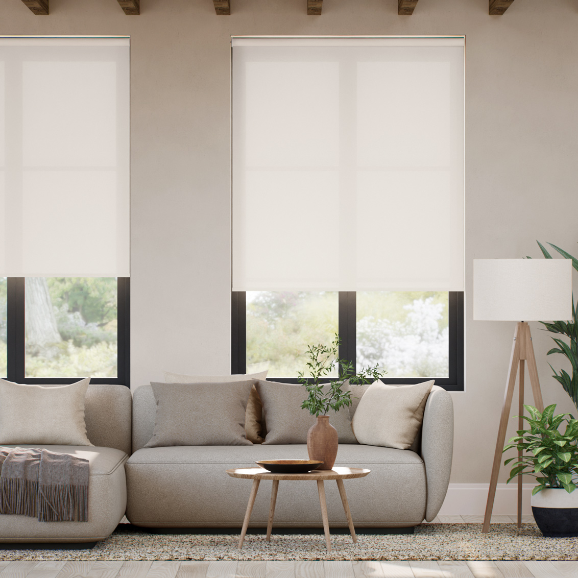 Rullgardin Milan Bone White