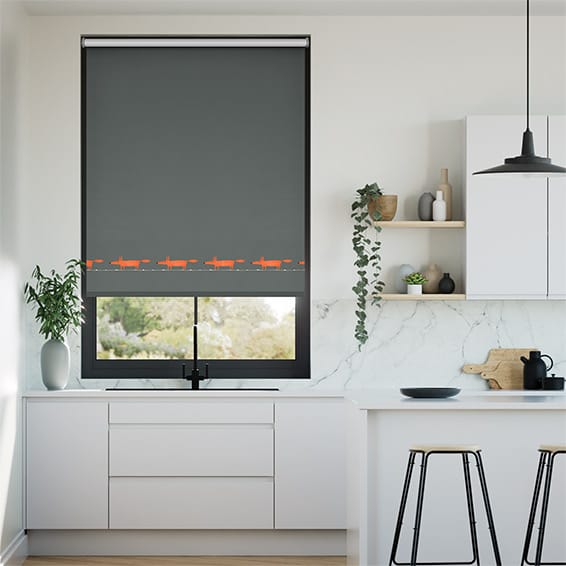 Rullgardin Mr Fox Border Charcoal