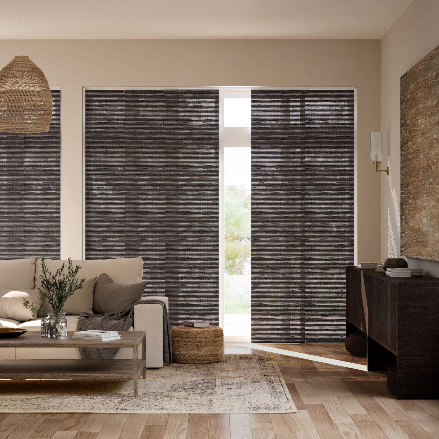 Panelgardin Nevada Charcoal