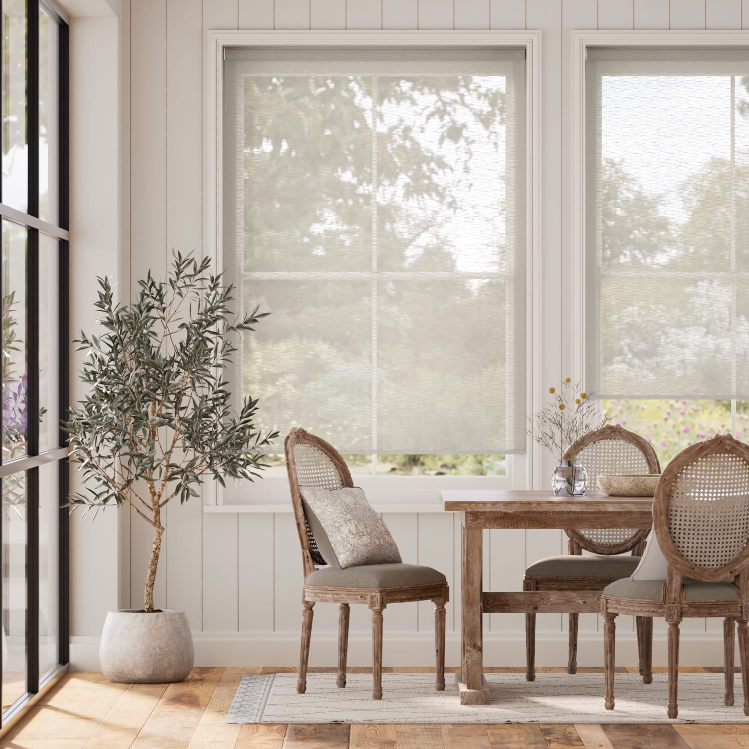 Rullgardin Oriel Voile Ash