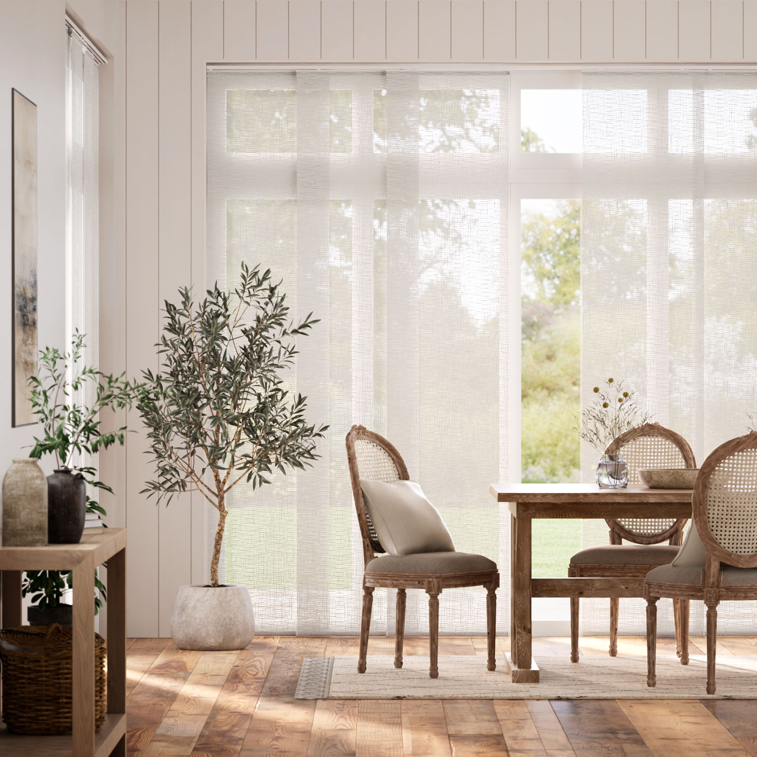 Panelgardin Oriel Voile Whitewash