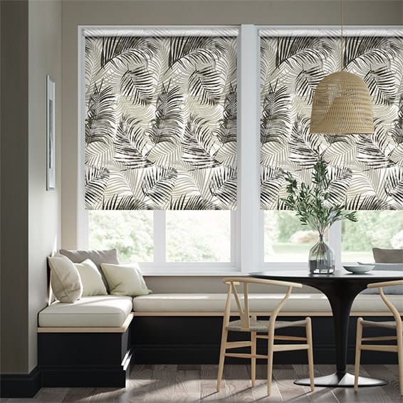 Rullgardin Palm Leaf Natural Grey