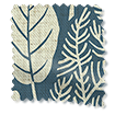 Hissgardin Scandi Ferns Vintage Linen Indigo sample image