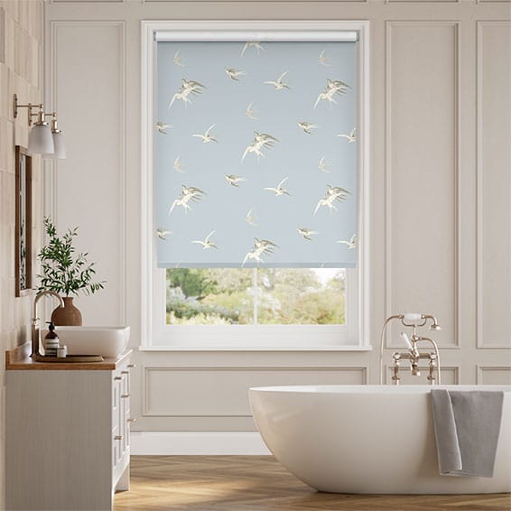 Rullgardin Sea Aves Soft Blue