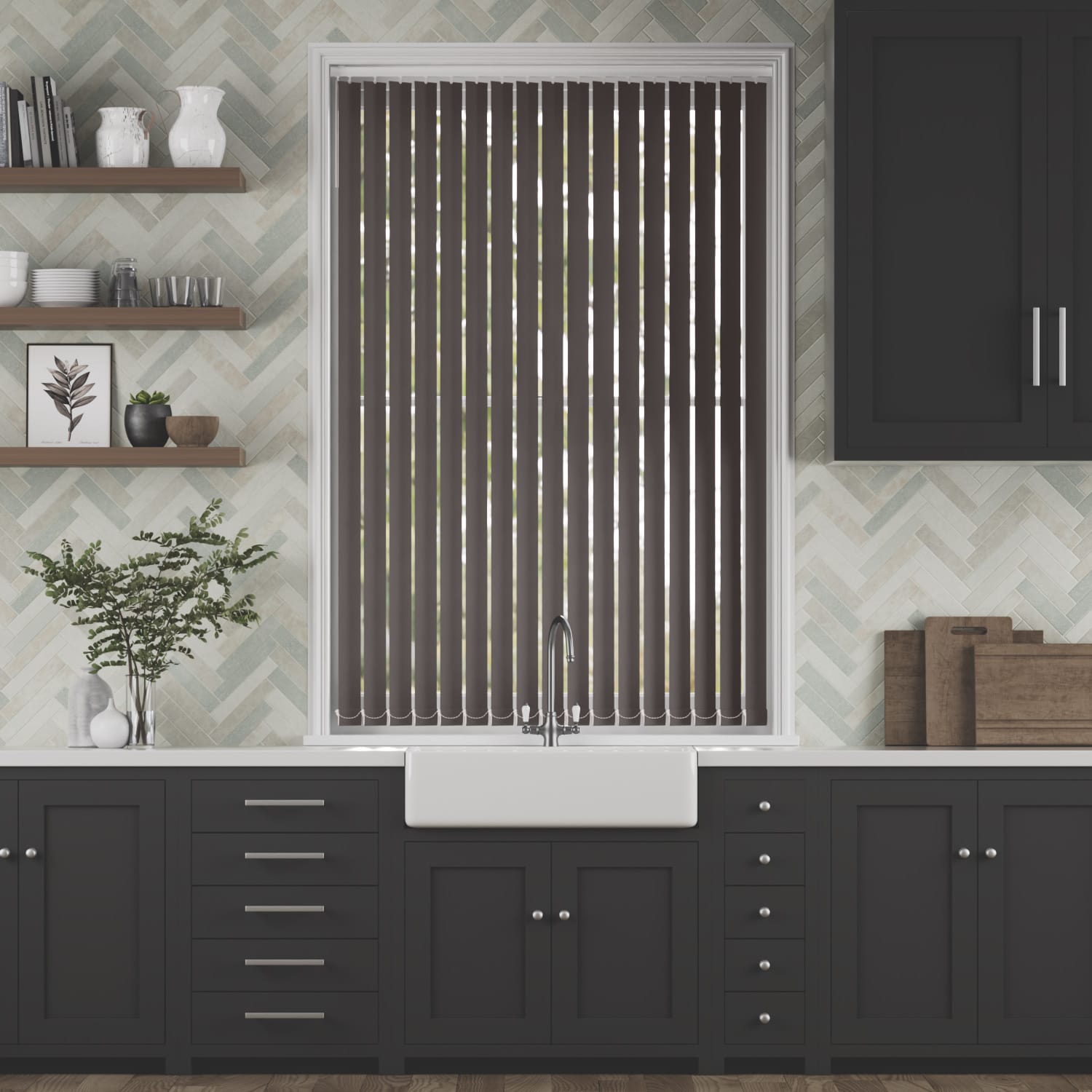 Lamellgardin Sevilla Charcoal