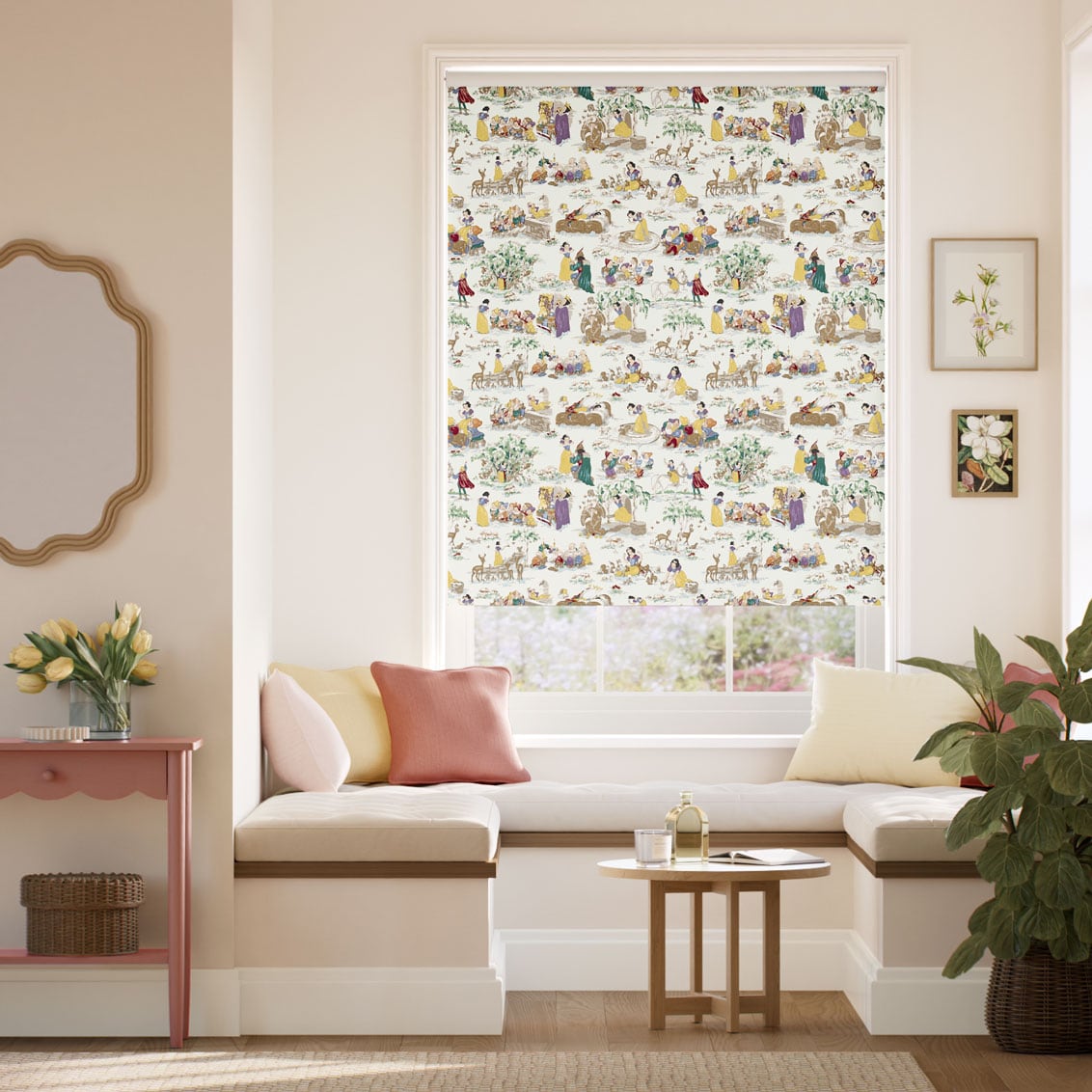 Rullgardin Snövit Blackout Ivory