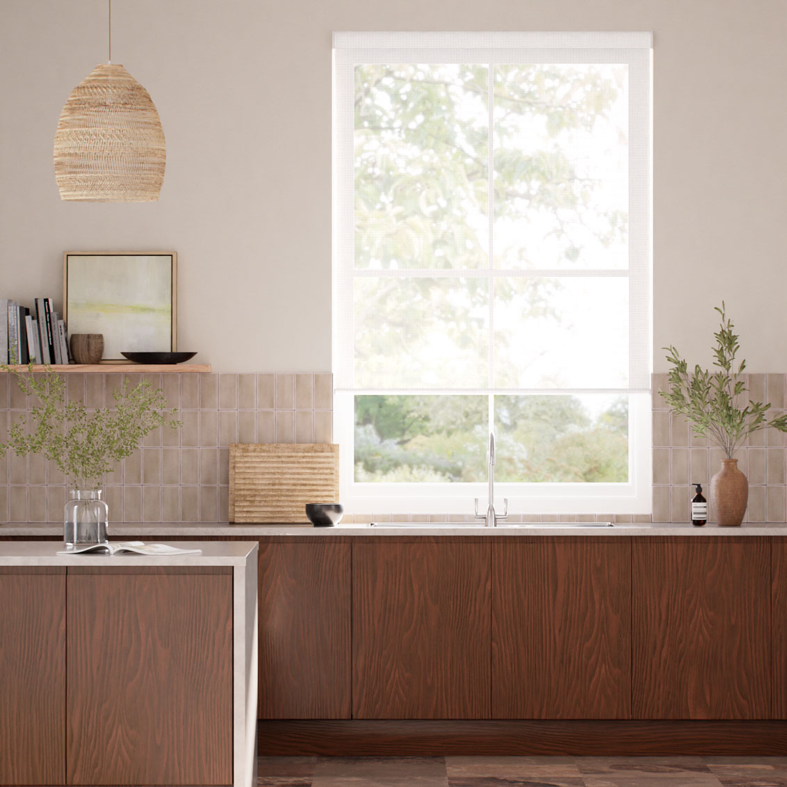 Rullgardin Soft Raise Oculus Pure White