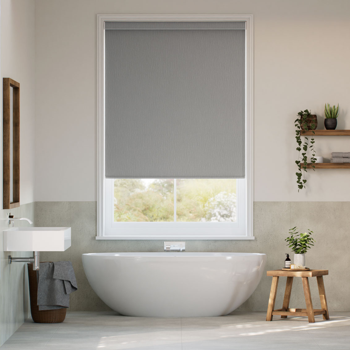 Rullgardin Soft Raise Static Blackout Pebble Grey