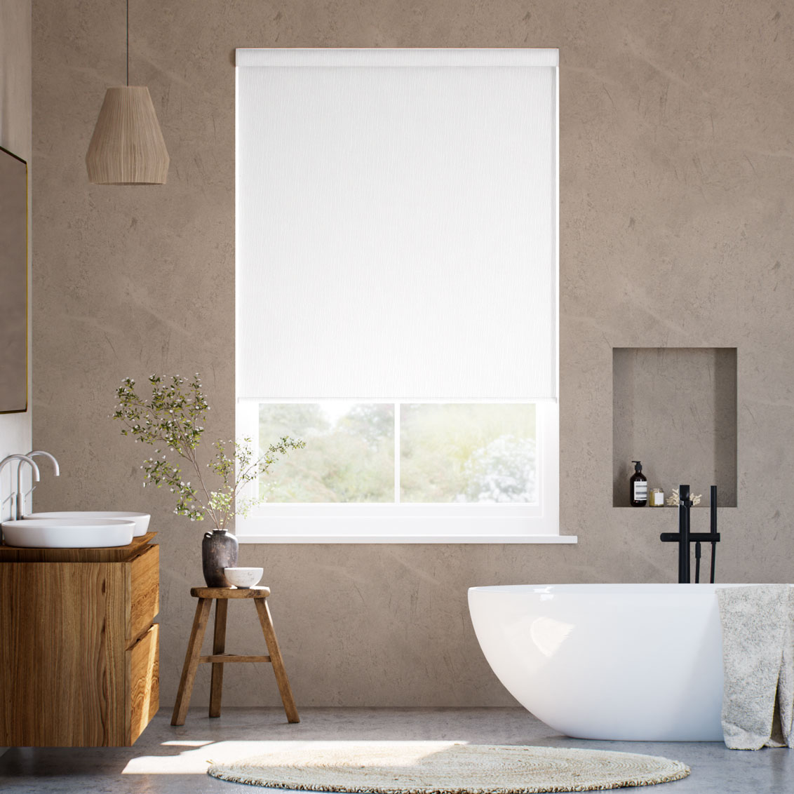 Rullgardin Soft Raise Static Blackout White