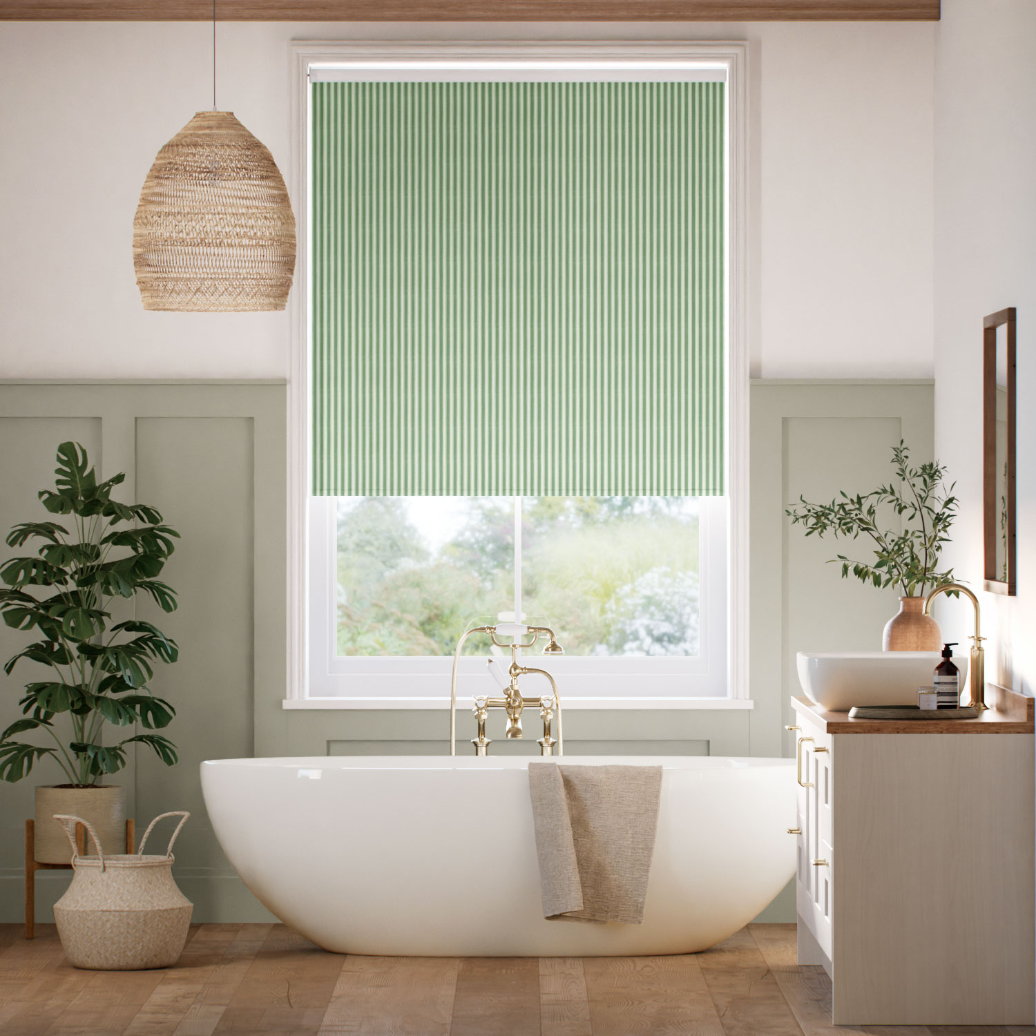 Rullgardin Twist2Fit Tiger Stripe Cool Green