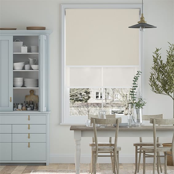 Double-rullgardin Titan Bone White & Arctic White