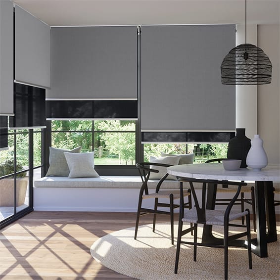 Double-rullgardin Titan Harbour Grey & Ebony