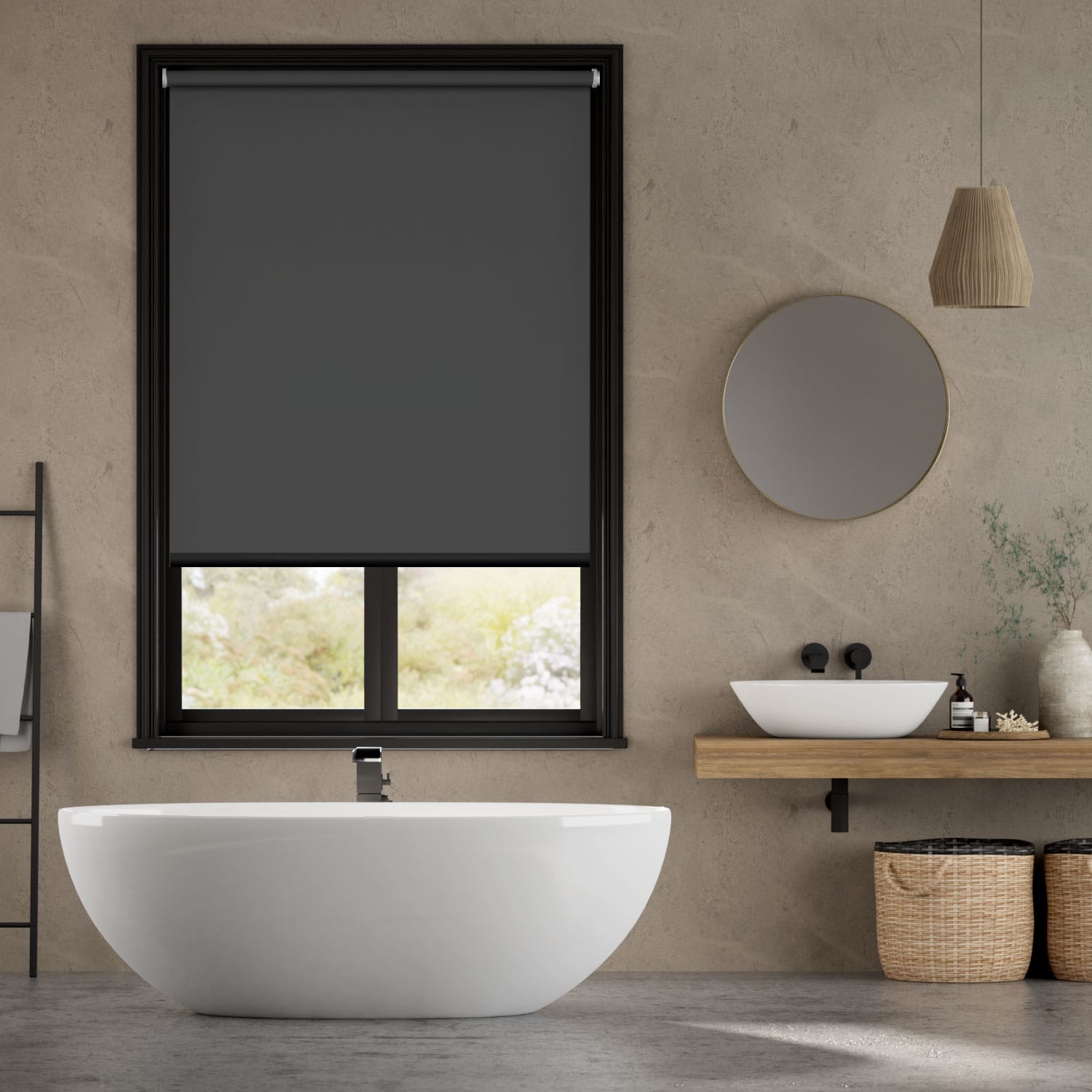 Mörkläggande rullgardin Titan Kendall Charcoal