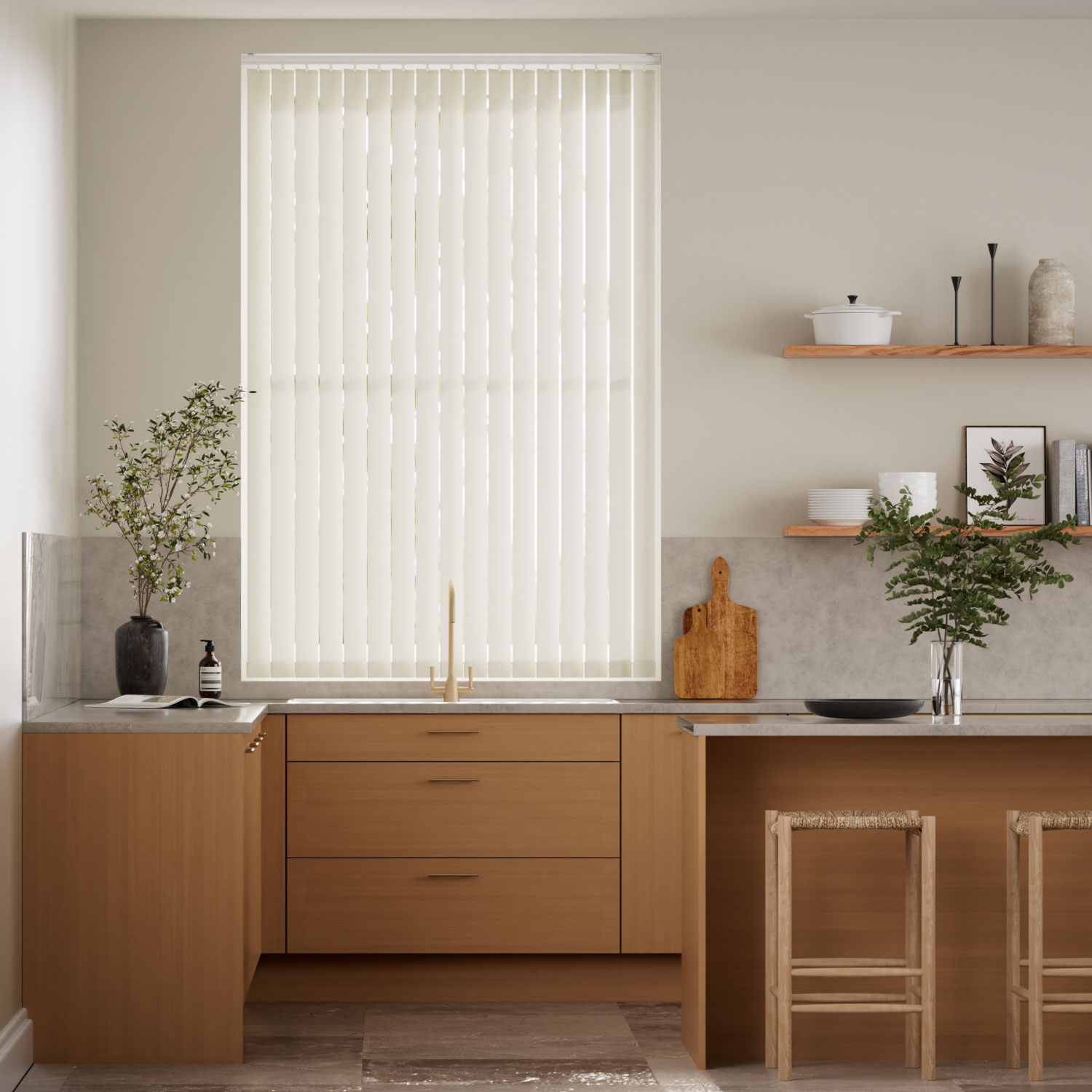Lamellgardin Toledo Arcadia White