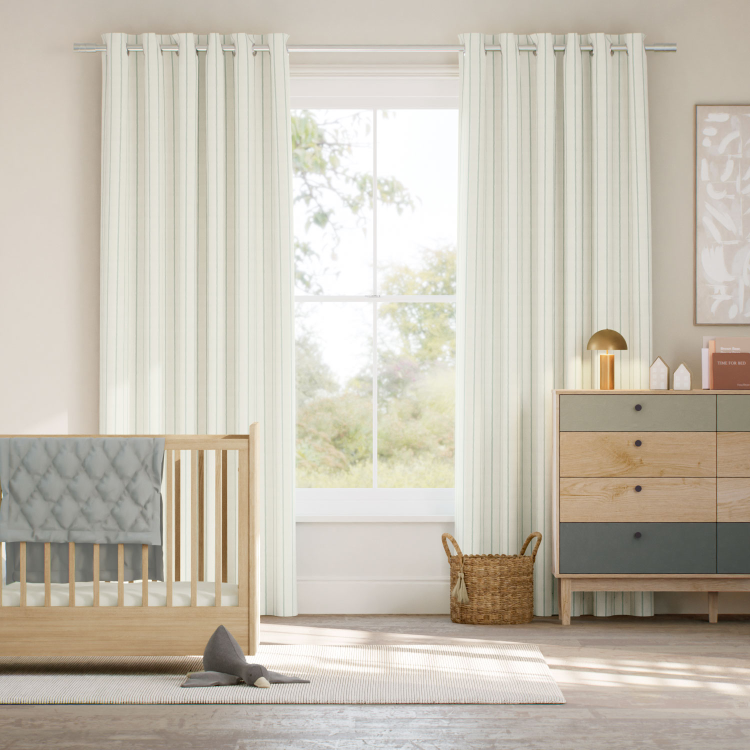 Gardiner Twill Stripe Duck Egg 
