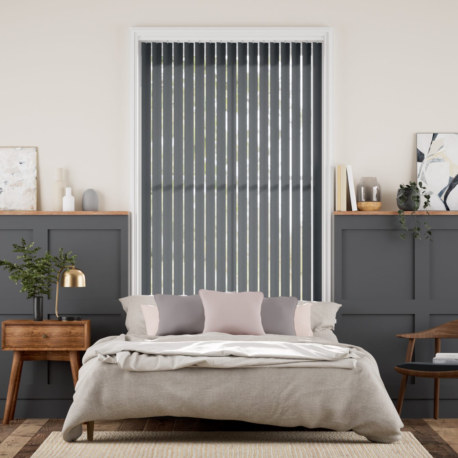 Lamellgardin Valencia Anchor Grey 
