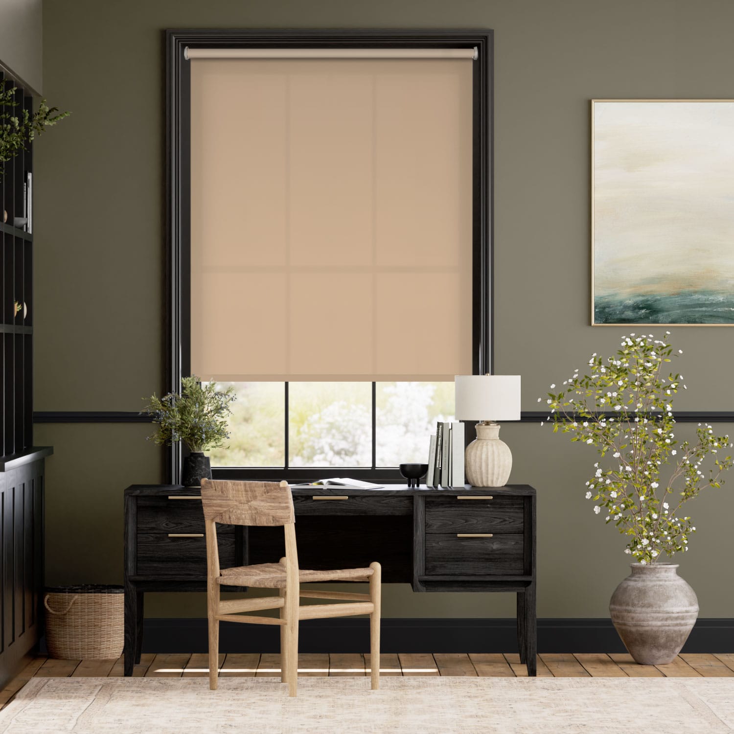 Ljusfiltrerande rullgardin Valencia Latte