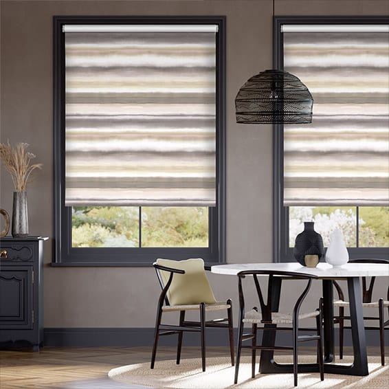 Rullgardin Watercolour Stripe Pebble