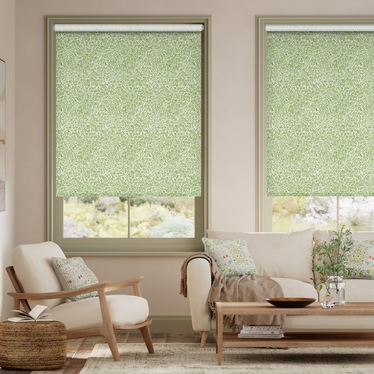 Rullgardin William Morris Willow Clover