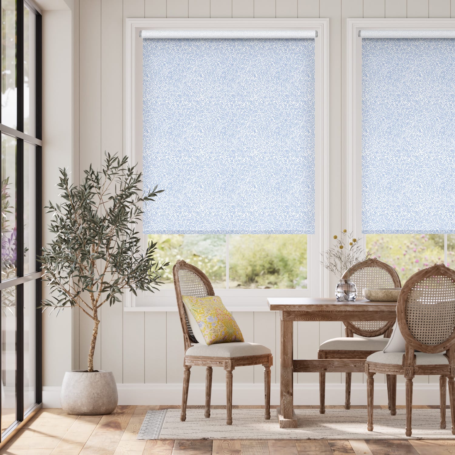 Rullgardin William Morris Willow Cornflower